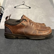 Zapatos OluKai Para Hombre Talla 9 Marrón Makoa WP Impermeable Cuero Caminar 10335-FX63