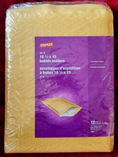 *12-Pack*Staples No.5 Bubble Mailers 10-1/2 in. x 15 in. (Yellow)