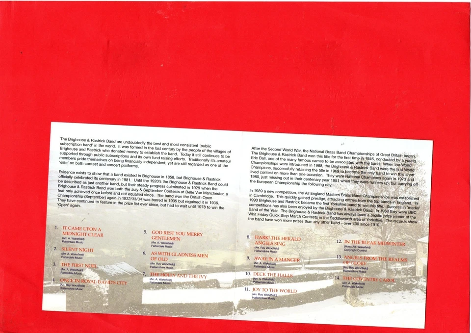 Brighouse & Rastrick Brass Band - Christmas Album - 2000 CD - Image 2 of 3