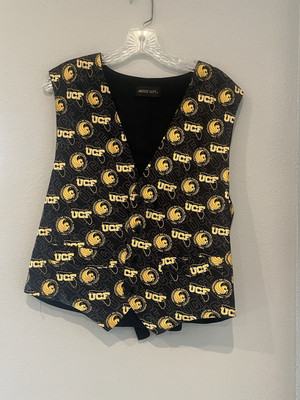 UCF Knights Silk Merge Left 4 Button Vest Size Medium Central Florida