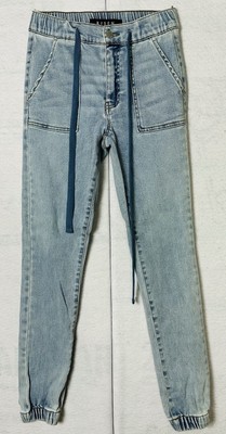 RISEN Los Angeles Mid Rise Skinny Jogger Jeans Elastic Waist Stretch Size 1/25