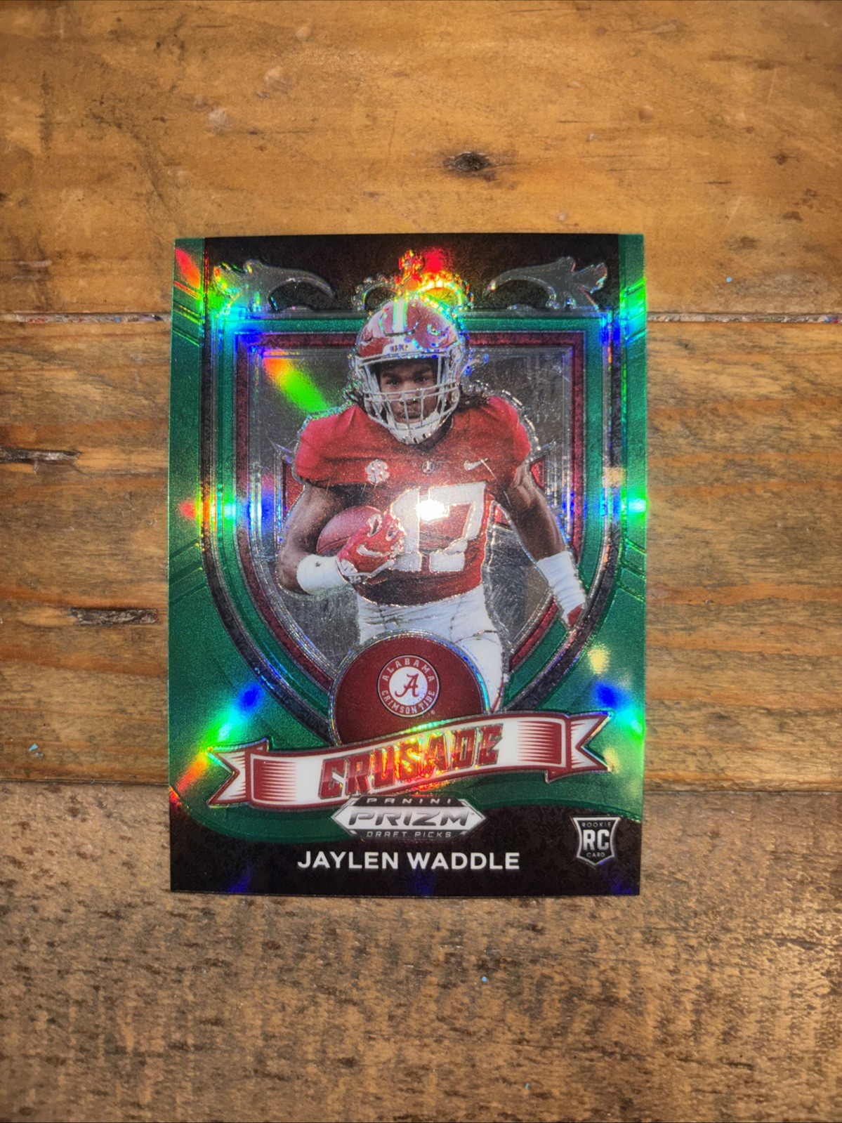 2021 Panini Prizm Draft Picks - Crusade Jaylen Waddle #169 Green Prizm (RC)