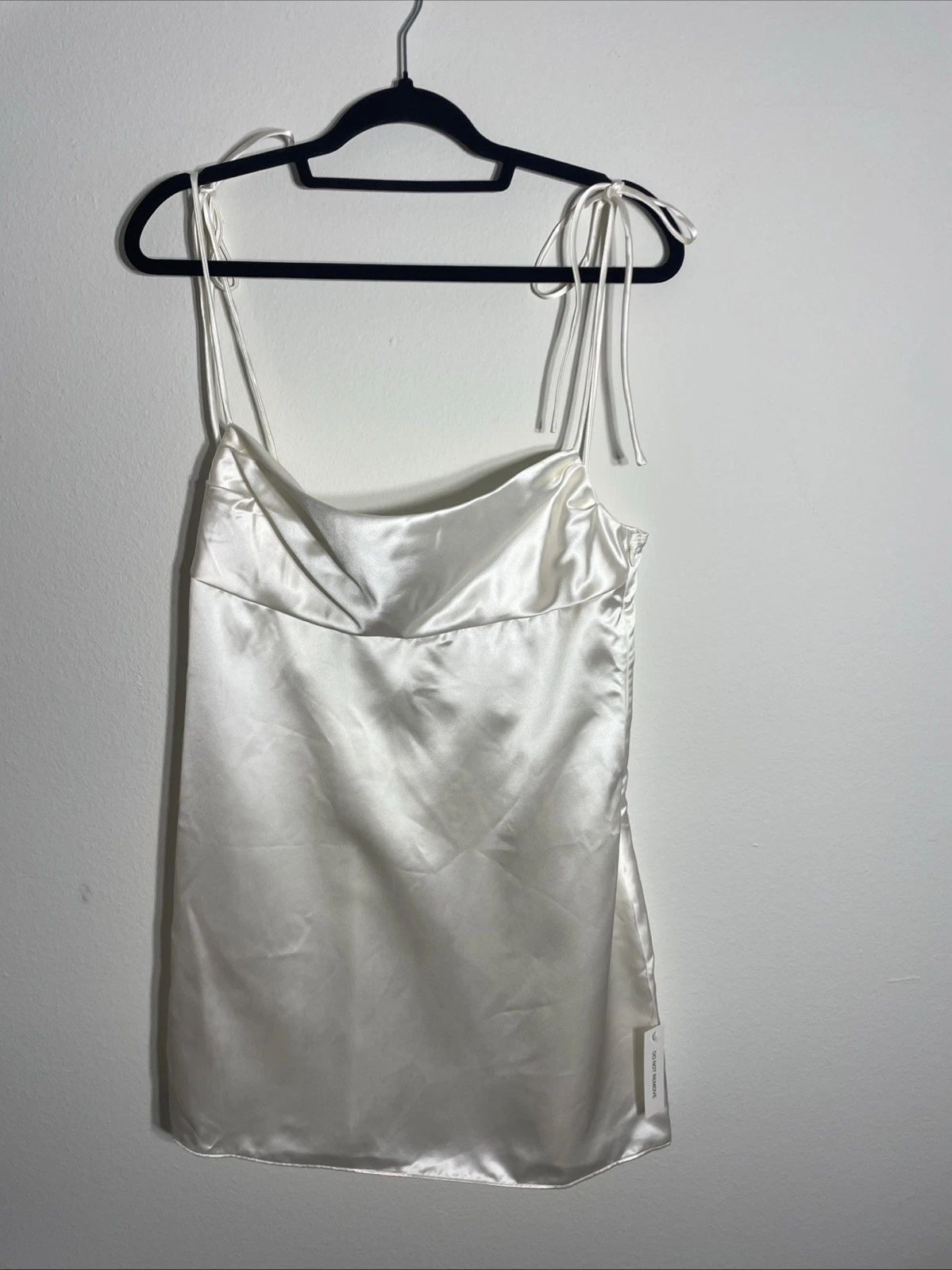 OFF WHITE Mini abito Revolve FOR LOVE AND LEMONS Ambre bianco sporco taglia M nuovo con etichette $319 msrp