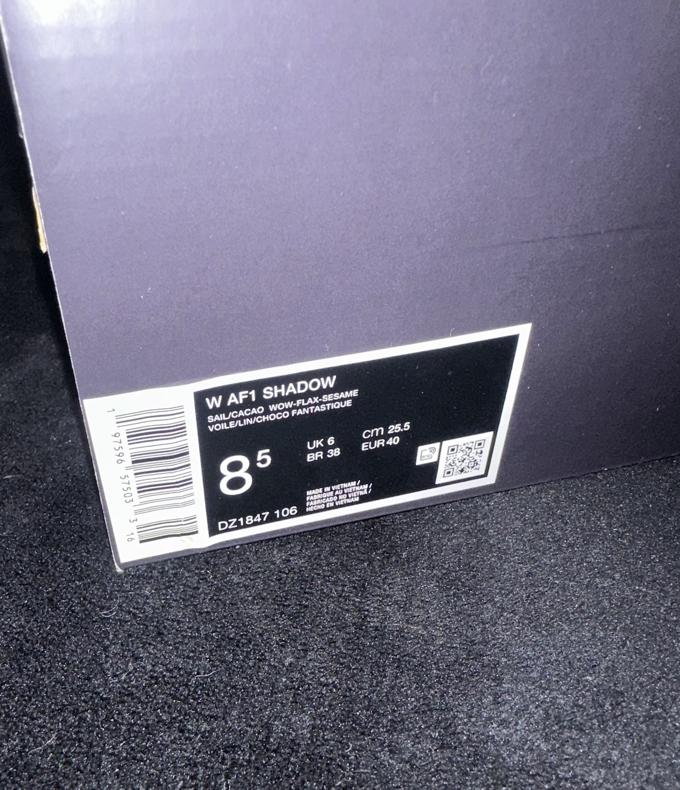 Nike Air Force 1 Shadow Sail Flax Sesame Leather Women's Sneaker DZ1847-106 thumbnail 6