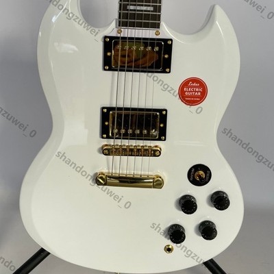 Custom Electric Guitar Bone Nut Stainless Rounded Fret Gold H-H Free Shipping