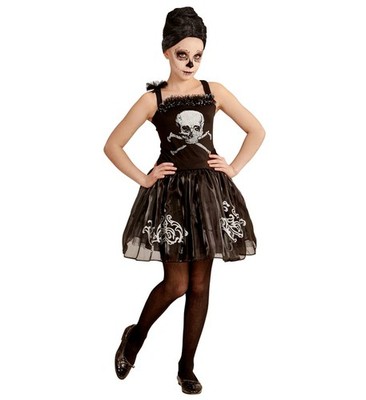 Widmann Skullerina (Dress) (140 cm / 8-10 Years) Black