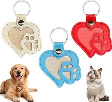 Shaped Leather Hair Keychain Dog Cat