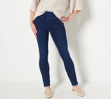 Belle by Kim Gravel Petite Flexibelle Belle Curve Slim Leg Jeans Dark Indigo 32