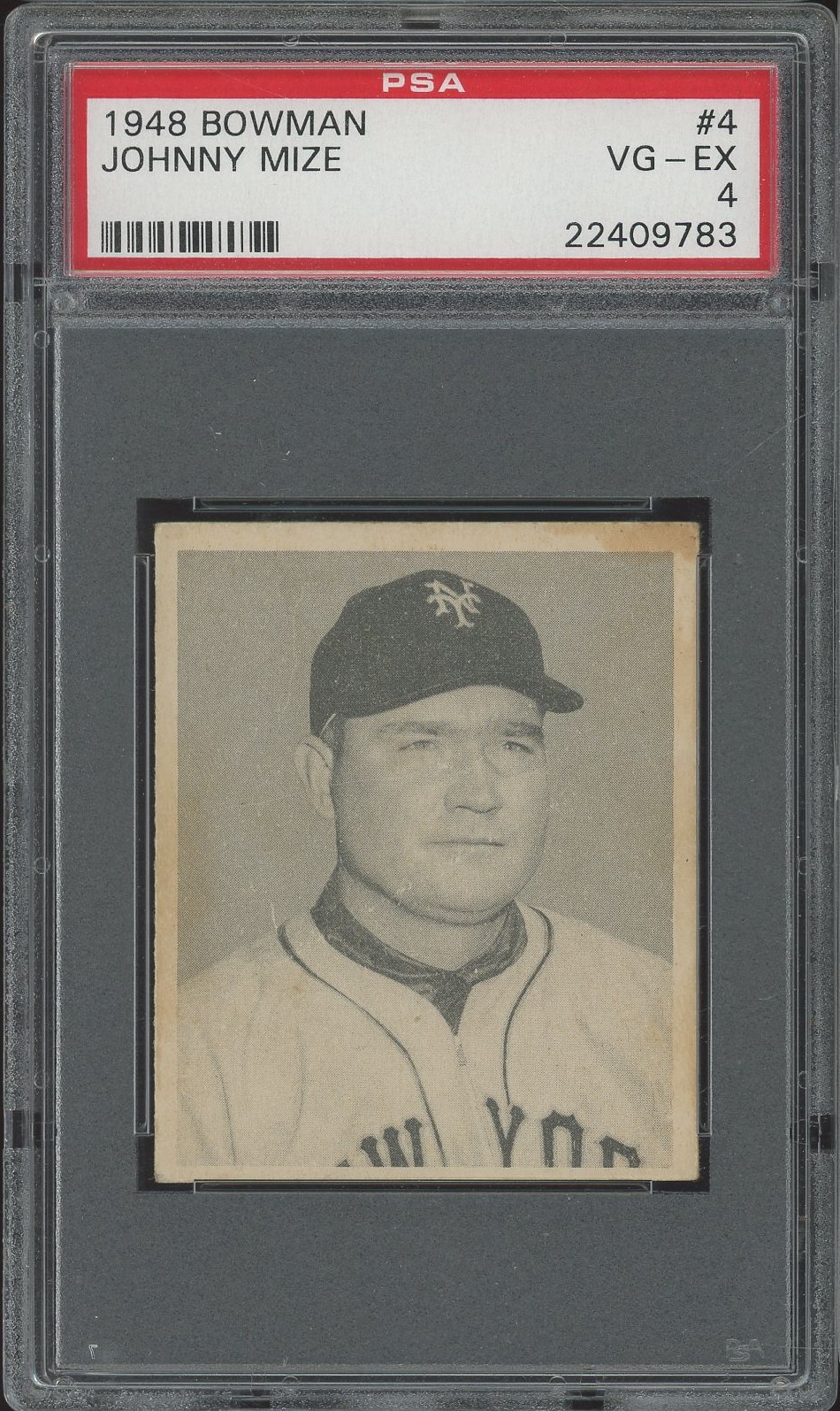 1948 Bowman #4 Johnny Mize PSA 4
