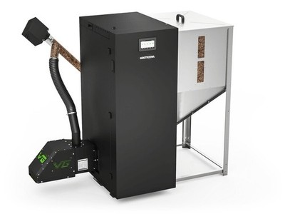 Pelletkessel 16 kW KOSTRZEWA Twin Bio Luxury A+ mit Pelletbrenner BAFA-fähig