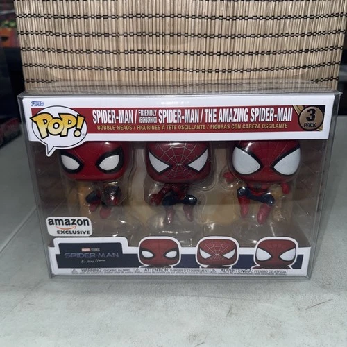 Funko Pop! Marvel - Spider-Man Friendly Neighborhood Amazing 3 Pack W/Protector