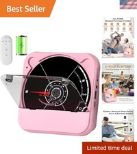 Wireless Bluetooth CD Player for Home - Pink, Compact Design with Remote Control