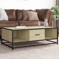Couchtisch Sonoma-Eiche 100X57X35 Cm Holzwerkstoff Und Metall