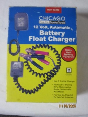 Chicago 12 Volt Automatic Battery Float Charger No. 42292 ABFCTV-42292