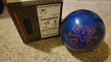 Hammer Black Widow Mania Bowling Ball 1st Quality  15 Pounds  1-2" Pin 3.8ozTW