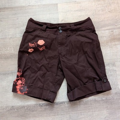 Crazy Shirts And Betty Limited Edition Womens Brown Chino Shorts Graphic Size 4