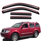 For 2005-2012 Nissan Pathfinder In-Channel Window Visors Vent Shade Deflectors