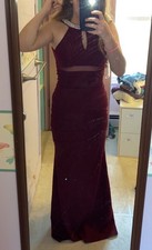 Emerald Sundae long gown with rhinestone halter, excellent condition