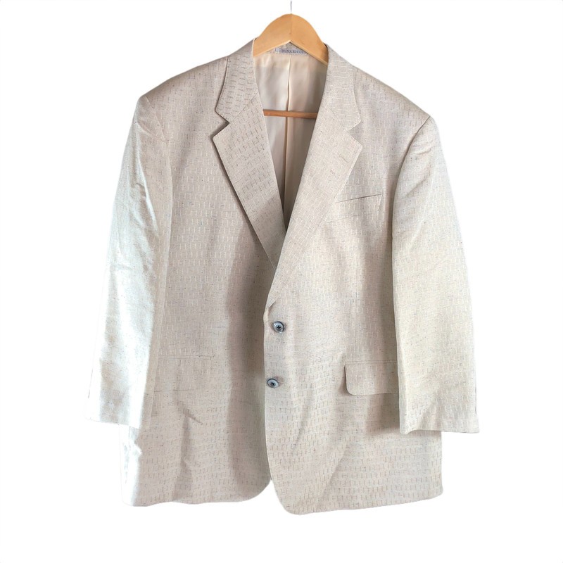 Nina Ricci jacket, patterned, 100% silk, mixed fabric, logo