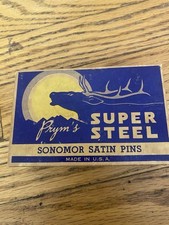Vintage Prym's Super Steel Sonomor Satin Pins with Elk Cover Made in USA #5