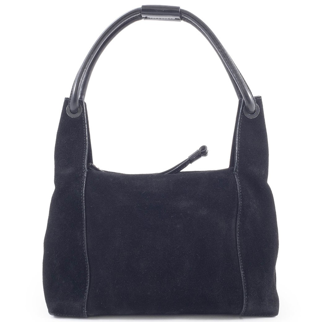 GUCCI Bag Tote Shoulder suede 101333 Black Small 408181