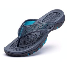 Mens Sport Flip Flops Comfort Casual Thong Sandals Outdoor Blue, 10 
