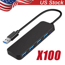 4 Port USB 3.0 Hub Splitter Multi Adapter 5Gbps High Speed PC Desktop Laptop LOT