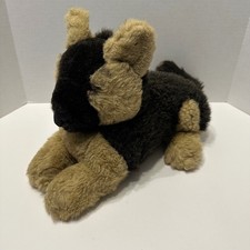 Vintage Heartline German Shepherd Plush Dog 19" Stuffed Animal Black Tan