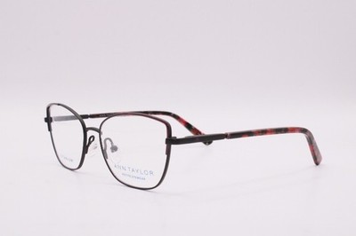 NEW ANN TAYLOR ATP612 C02 BLACK BURGUNDY RED AUTHENTIC FRAMES EYEGLASSES 50-16