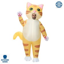 Inflatable Cat Costume Adult Blow Up Unisex Polyester 62 to 75 Inch Fits