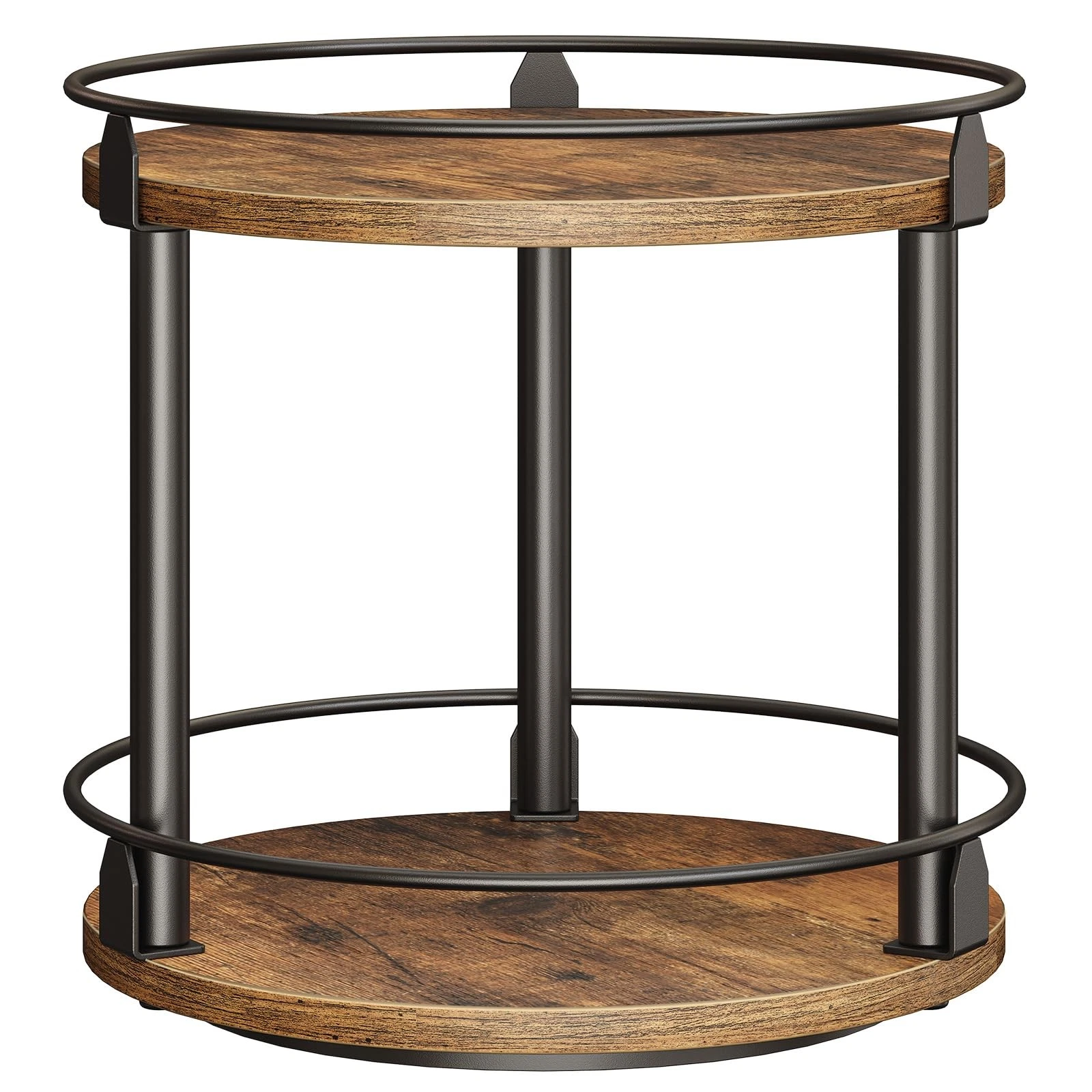 "2Tier Rotating Spice Rack Organizer for Kitchen Countertop and Cabinets"