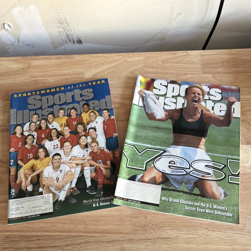 Vintage Sports Illustrated U.S. Women’s Soccer Lot of 2 Brandi Chastain 1999