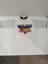 1990 Vintage Single Stitch Made In USA Grand Canyon Arizona Delta T-Shirt L Grey