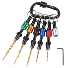 12PCS Countersink Drill Bit Set with Bit Holder, #4#6#8#10#12 Tapered Drill Bit