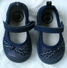 OshKosh B'Gosh Infant Girl Navy Blue Sparkle Mary Jane Shoes Size 5 NEW