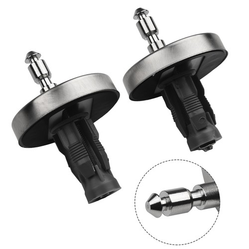 2x Toilet Seat Hinges Top Close Soft Release Quick Fitting Heavy Duty Hinge Pair - Bild 13 von 21