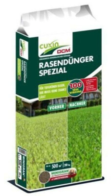 CUXIN DCM Rasendünger Spezial 18 kg langwirkender Rasendünger mit Eisenchelat