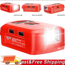 Dual USB Power Source Charger Adapter for Craftsman Lithium V20 20V Battery /LED