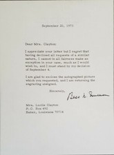 Mrs Harry Truman (BESS) Typed Letter Signed TLS