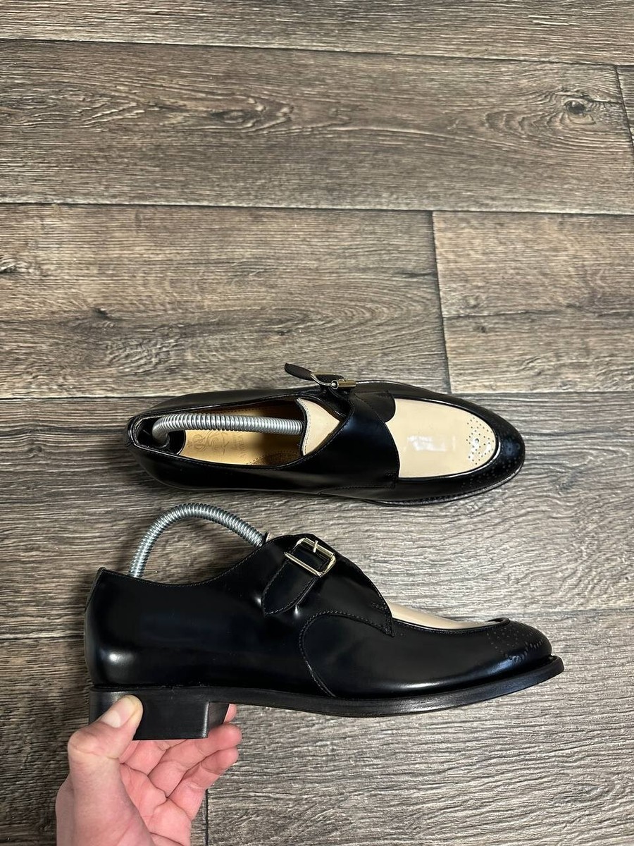THE OFFICE OF ANGELA SCOTT MR. GEORGIE Monkstrap Black & White
