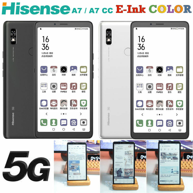 hisense A7cc カラー電子ペーパースマホ 5G Hisense A7 CC Color E Ink Cell Phone eBook Reader Android