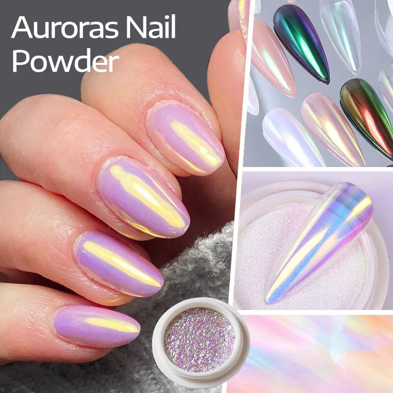 Metallic Chrome Powder Nails Glitter Gold Silver Mirror Rubbing