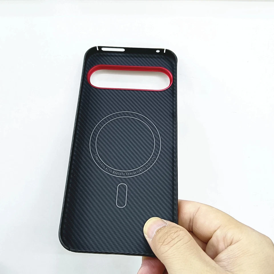 Carbon Fiber Magsafe Case for Google Pixel 9 Pro XL Matte Thin Hard Armor Cover - Image 3 of 4