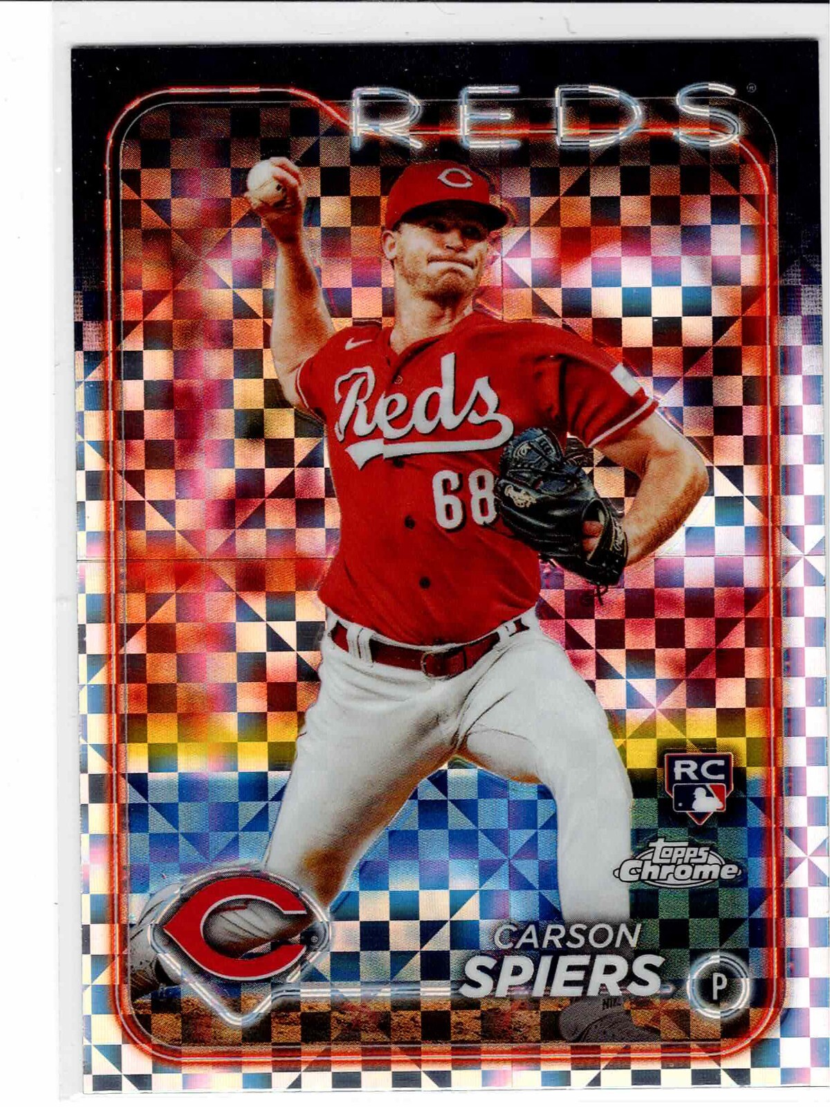 Carson Spiers Cincinnati Reds 2024 Topps Chrome X-Fractors R/C