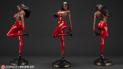 Wonder Woman, DC Comics, Diana Prince, Statue, 3D Druck, Sexy Pin-Up, UNBEMALT