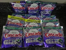 108 Cascade Platinum PLUS FRESH Dishwasher Detergent Tabs (12 packs of 9 tabs)