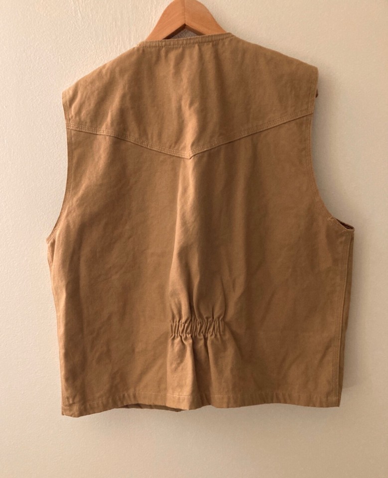 WYOMING TRADERS Bronco 5Button Canvas Ranch Wear Cowboy Vest Men’s