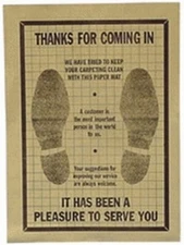 John Dow Industries PFM-500 Paper Floor Mats 500 Per Box
