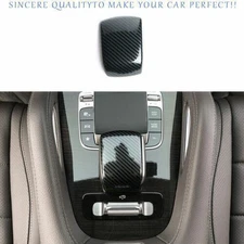For Benz GLE GLS 2020-24 Carbon Fiber Steel Center Console Gear Shift Knob Trim