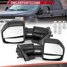 Towing Mirrors Assembly For 17-19 Ford F-250 Super Duty Power Heated LED Signal